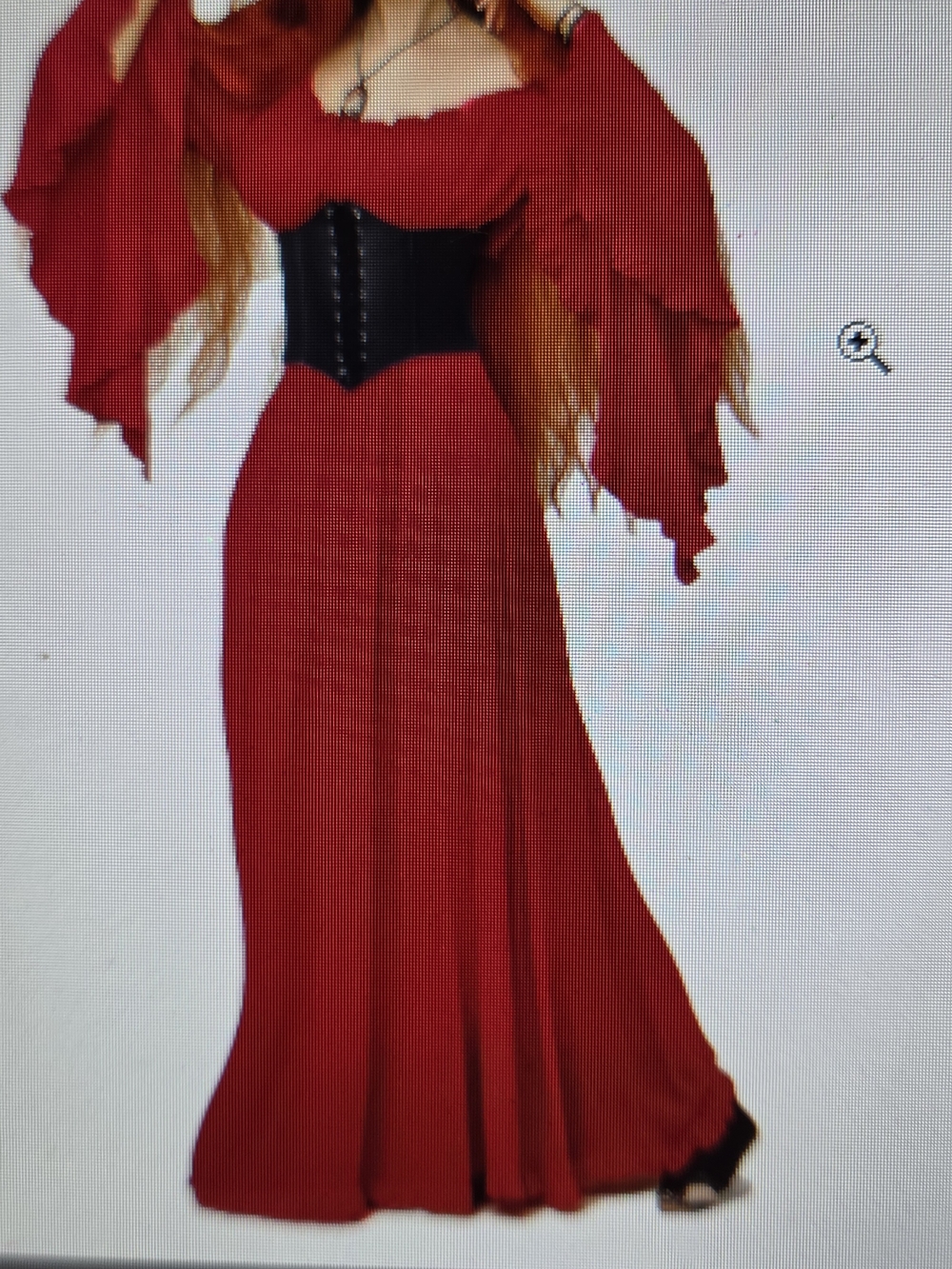 WOMAN'S Renaissance Fairy Chemise Victorian Costume Maxi Dress with Corset Waist